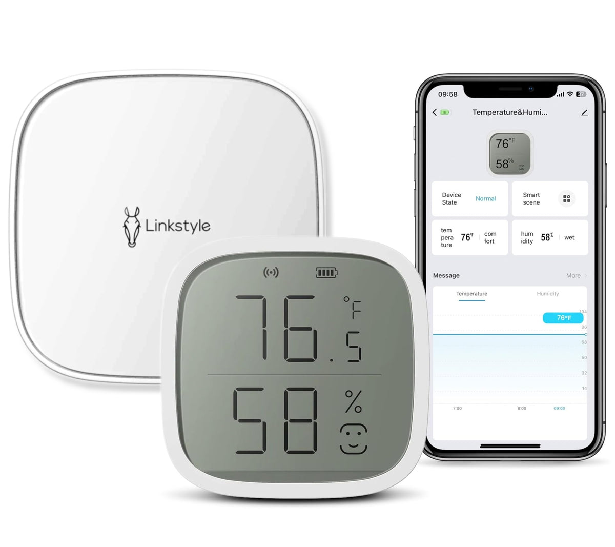 Linkstyle Temperature & Humidity Sensor | LinkStyle.life